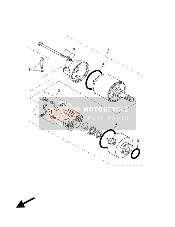 Yamaha XN150 TEOS 2002 Comenzando Motor 4 para un 2002 Yamaha XN150 TEOS